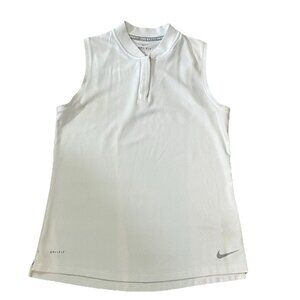 Nike White Sleeveless Dri-FIT Tank Top